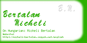 bertalan micheli business card